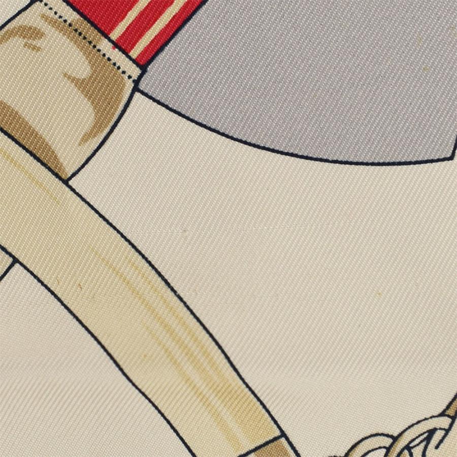 HERMES（エルメス） カレ90 Eperon d'or スカーフ シルク100％ グレー