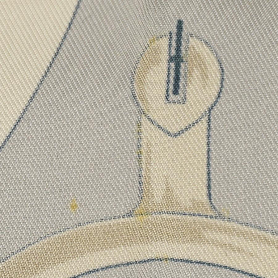 HERMES エルメス カレ90 Eperon d'or スカーフ シルク100％ グレー