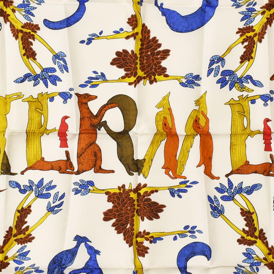 HERMES（エルメス） スカーフ カレ90 アニマル 動物 シルク100