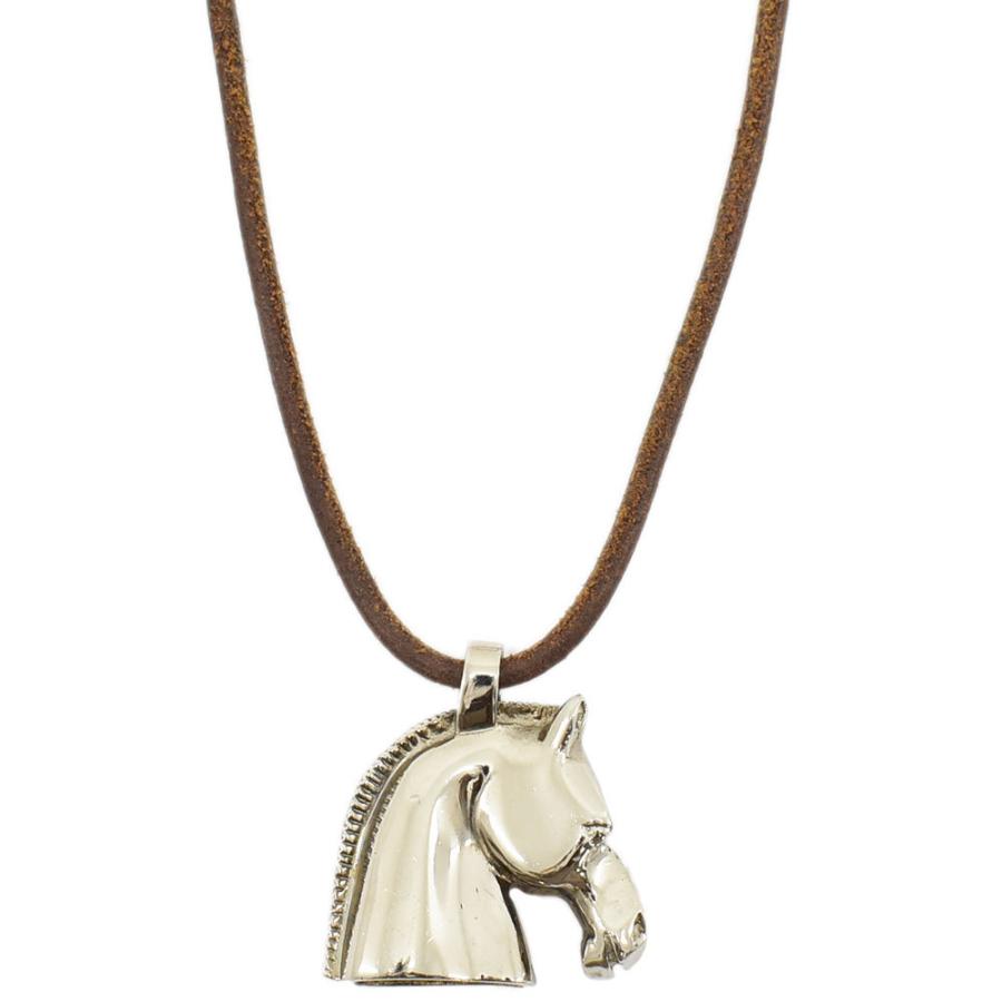 HERMES エルメス ネックレス シュバル ホース チョーカー ペンダント