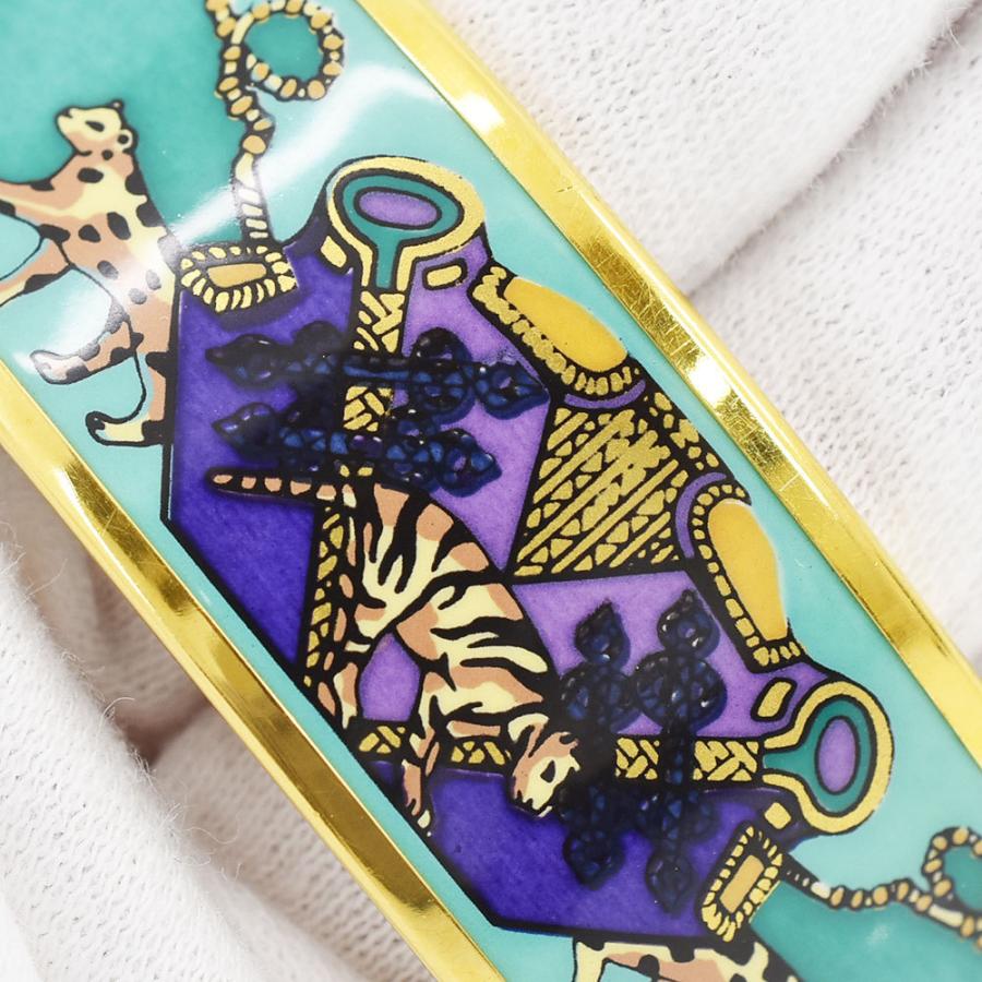エルメス HERMES バングル エマイユGM 七宝焼き 虎 豹 ブレスレット