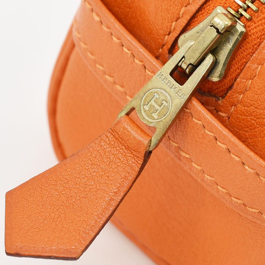HERMES エルメス 筆箱 ペンケース ポーチ レザー オレンジ HERMES エルメス 筆箱 ペンケース ポーチ レザー オレンジ