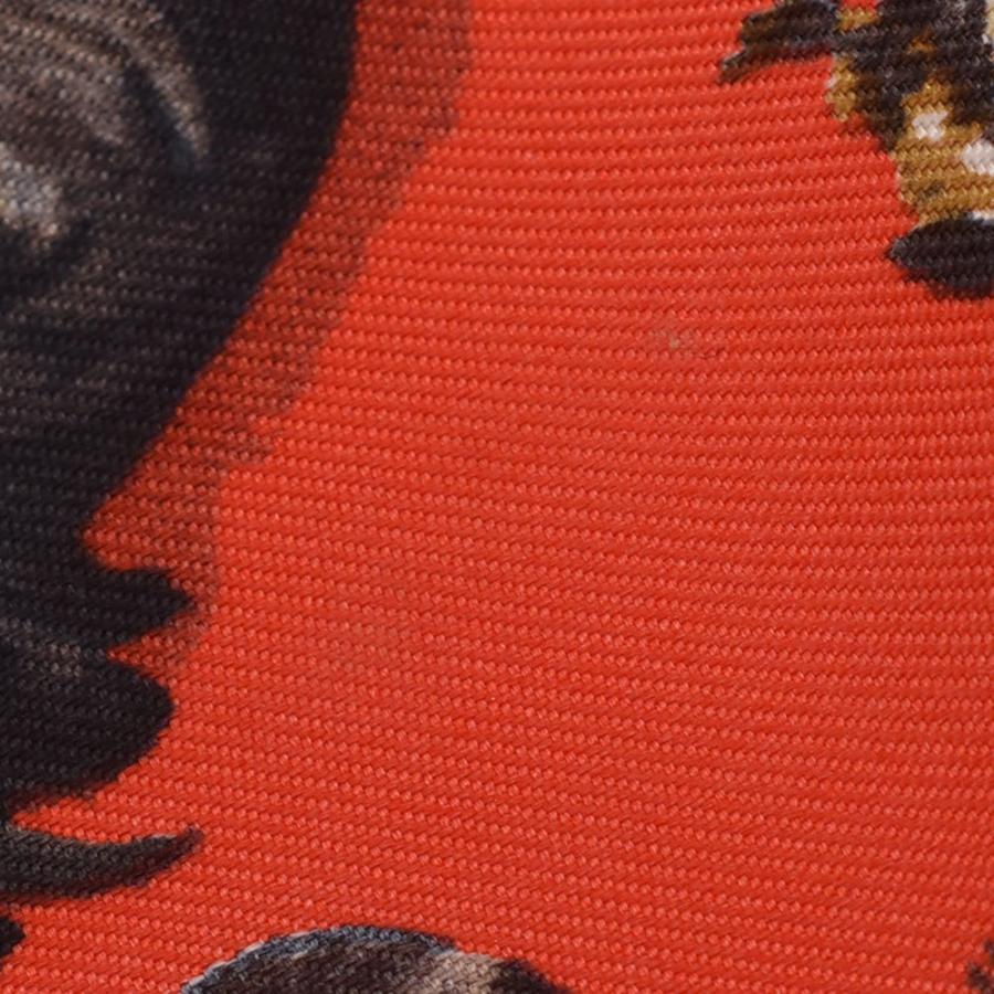 HERMES（エルメス） カレ90 スカーフ きのこ柄 シルク100％ レッド