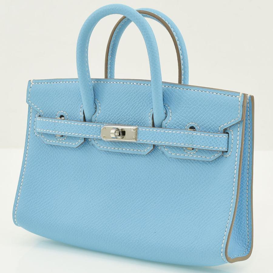 エルメス Hermes ミニハンドバッグ タイニーバーキン 2wayショルダーバッグ ヴォーエプソン セレスト シルバー金具 O刻印 中古 送料無料 He13gt ブランドショップ Fukuchan 通販 Yahoo ショッピング