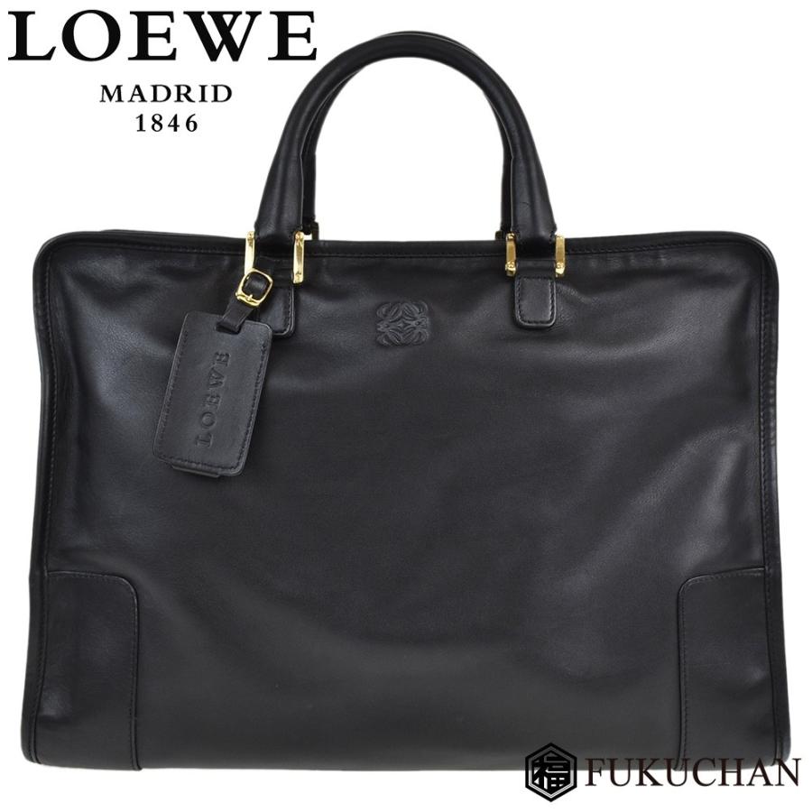 LOEWE/ロエベ アマソナ40 ボストン/トートバッグ 牛革/ブラック 