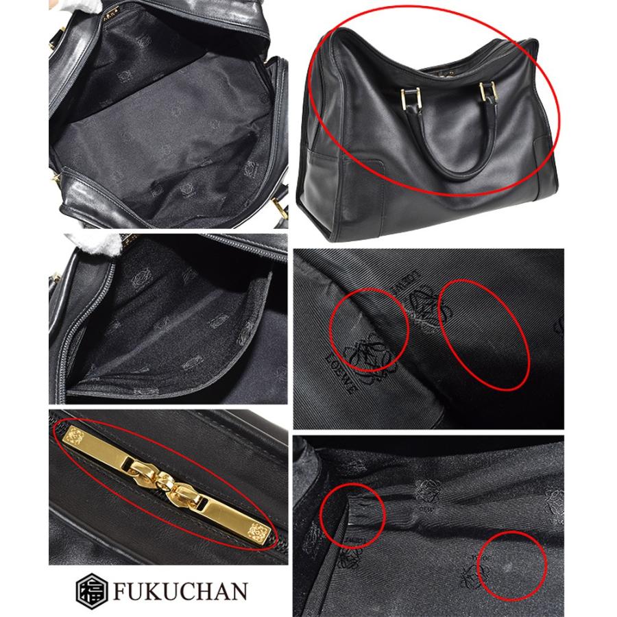 LOEWE/ロエベ アマソナ40 ボストン/トートバッグ 牛革/ブラック