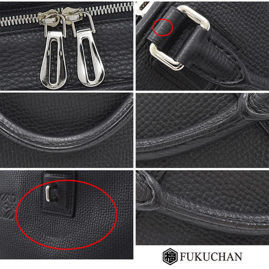 LOEWE（ロエベ） アマソナ28 ハンドバッグ ブラック×シルバー金具