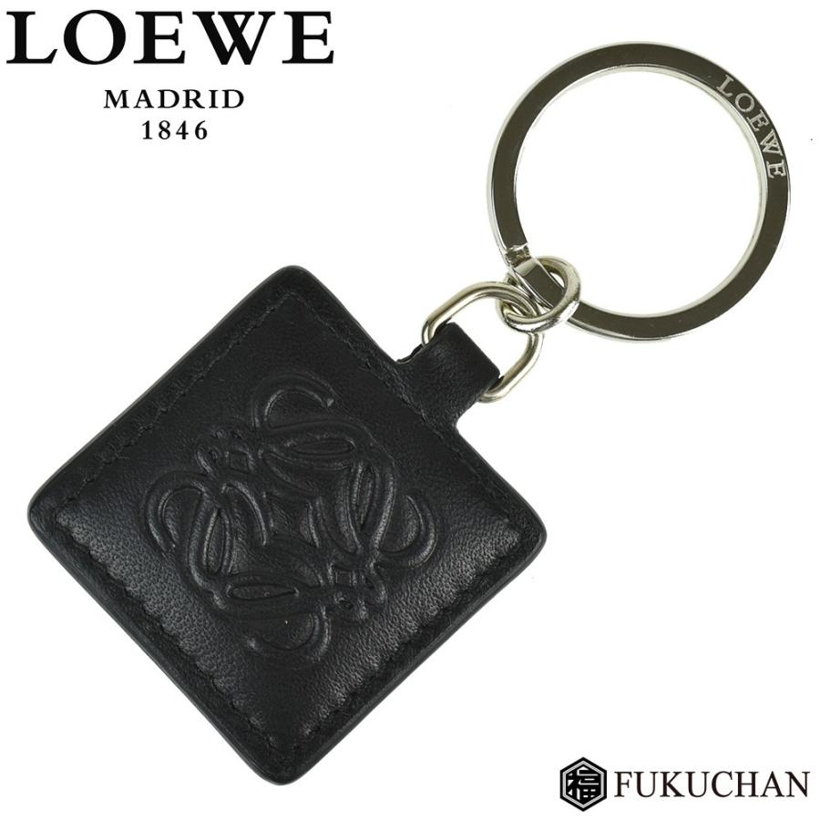 LOEWE/ロエベ レザー キーホルダー/キーリング ブラック LOEWE/ロエベ レザー キーホルダー/キーリング ブラック