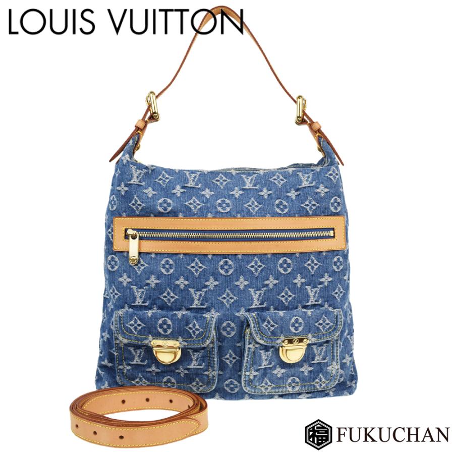 LOUIS VUITTON ルイヴィトン バギーGM ショルダーバッグ M95048 モノグラムデニム ブルー ゴールド金具 美品 中古 4b011918 LOUIS VUITTON（ルイ・ヴィトン） バギーGM ショルダーバッグ M95048