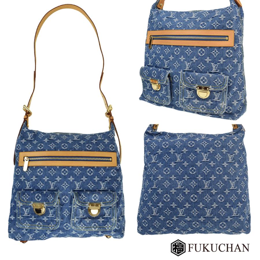 LOUIS VUITTON/ルイ・ヴィトン モノグラムデニム バギーGM ブルー