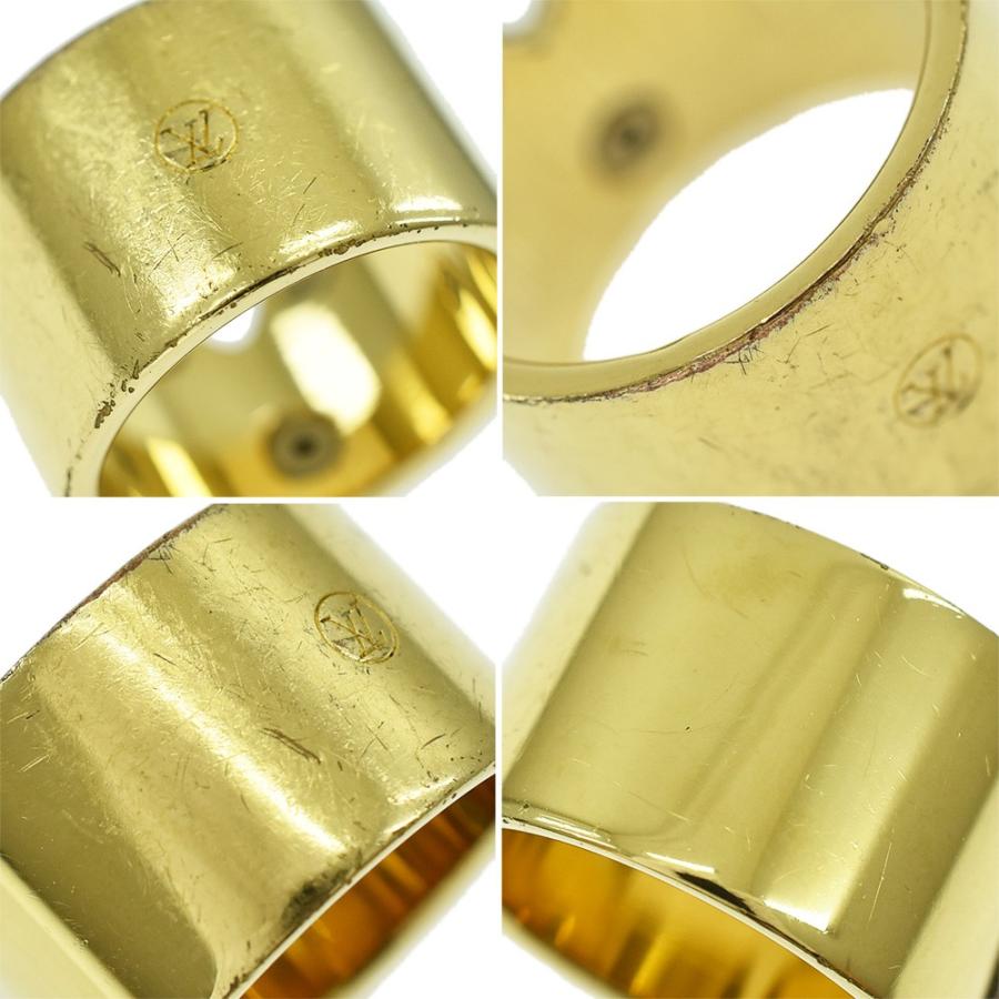 ルイヴィトン LOUIS VUITTON リング エセンシャル V 指輪 Mサイズ #53 約14号 M61085 ゴールド×シルバー