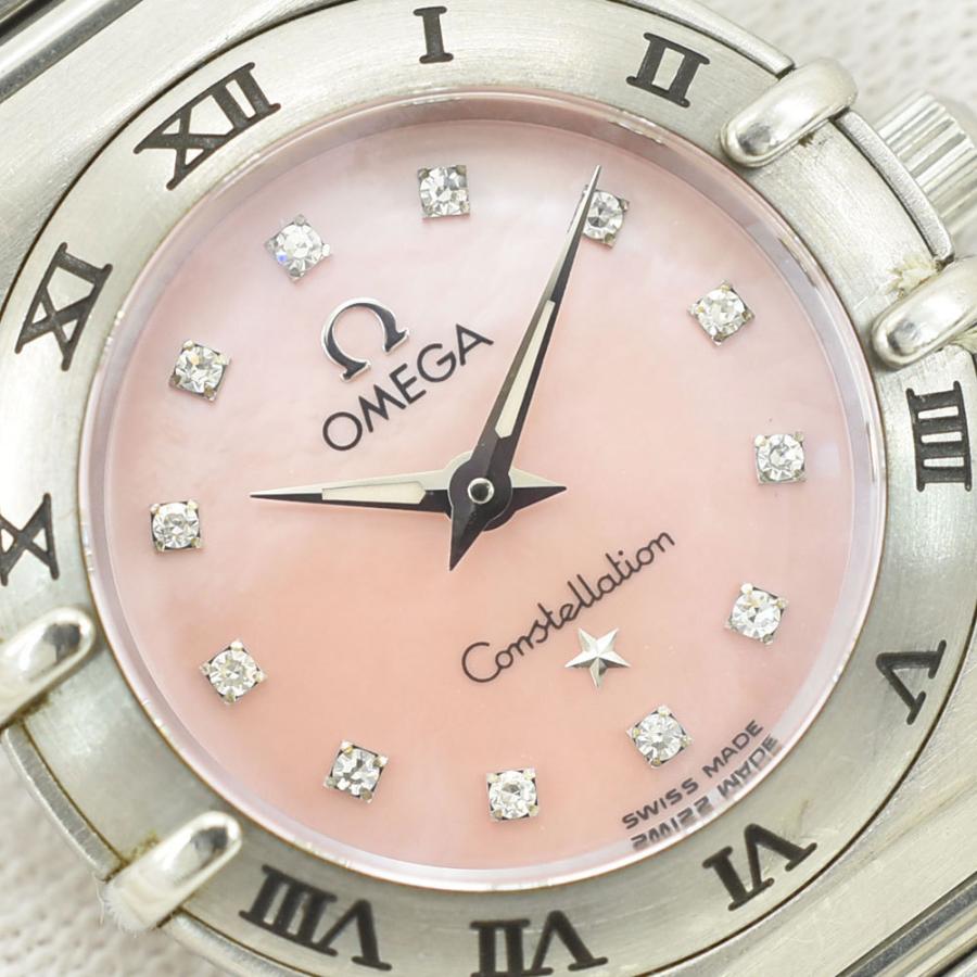 OMEGA オメガ 腕時計 コンステレーション ミニ 12Pダイヤ ピンクシェル  