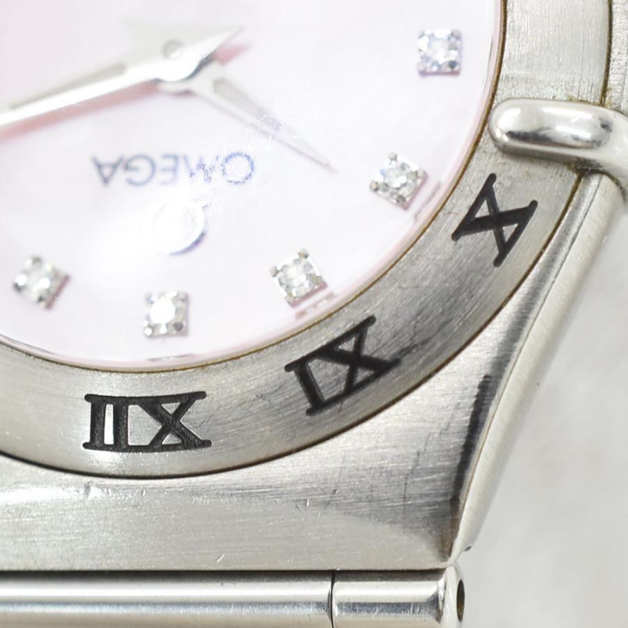 OMEGA オメガ 腕時計 コンステレーション ミニ 12Pダイヤ ピンクシェル  