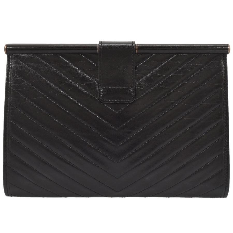 YVES SAINT LAURENT イヴサンローラン クラッチバッグ YSL ロゴ V 