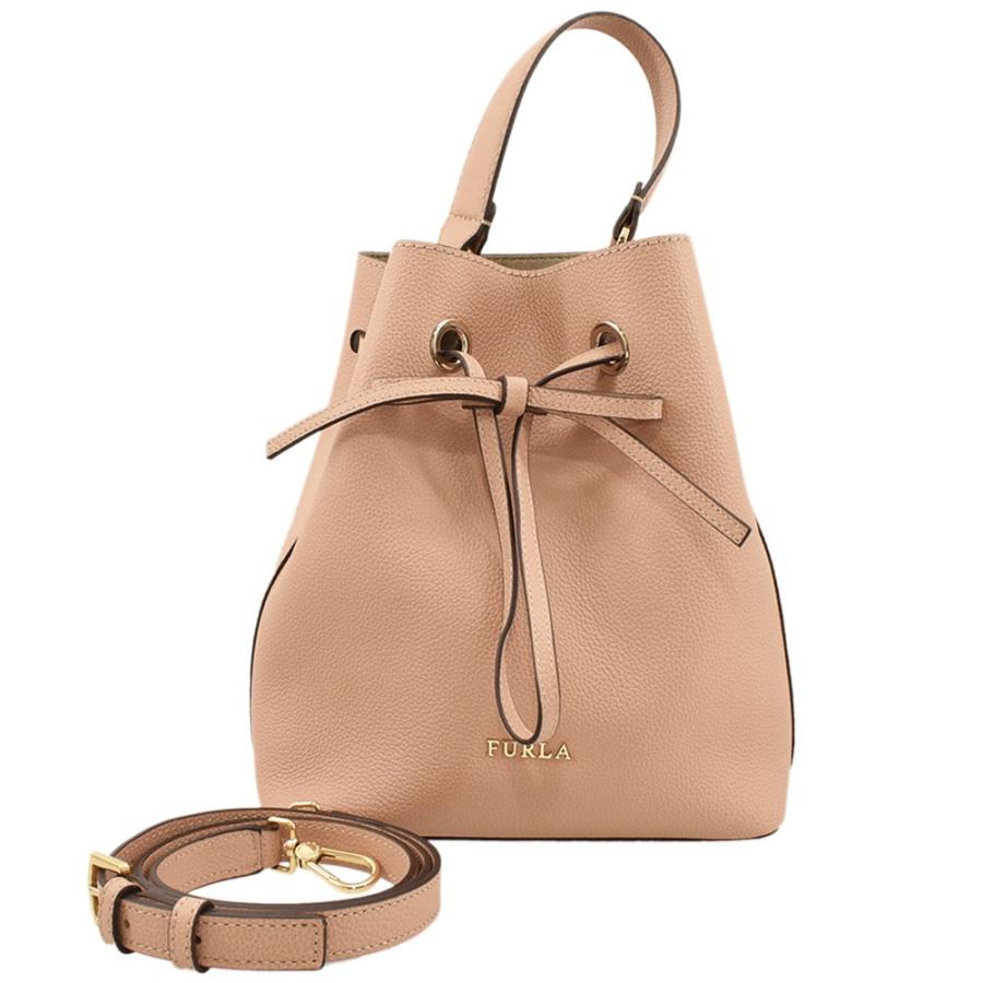 【美品】FURLA フルラ ピンクベージュ バケットバッグ　コスタンザ FURLA（フルラ） COSTANZA MINI BUCKET 2way ハンドバッグ ショルダー