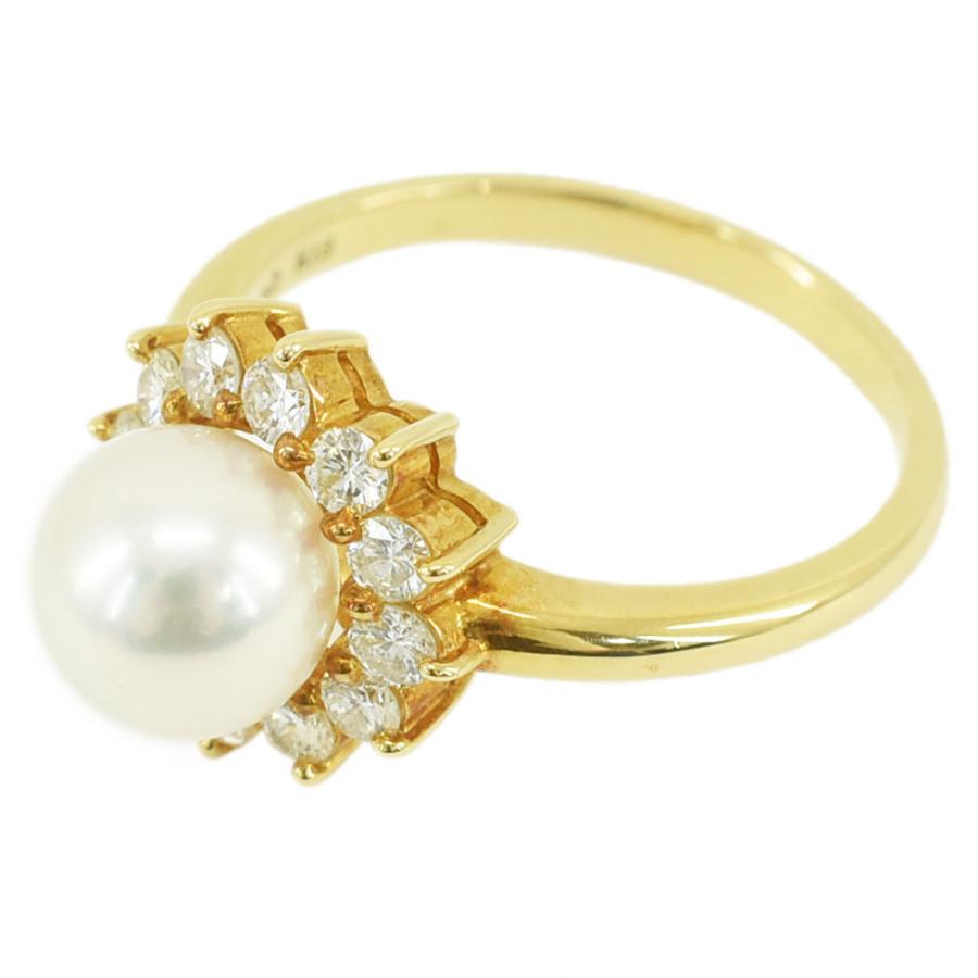 タサキ Tasaki 田崎真珠 リング 指輪 パール ダイヤ リング 約17号 フラワーリング アクセサリー K18yg パール ダイヤ 0 61ct レディース 中古 送料無料 Ot01gt ブランドショップ Fukuchan 通販 Yahoo ショッピング