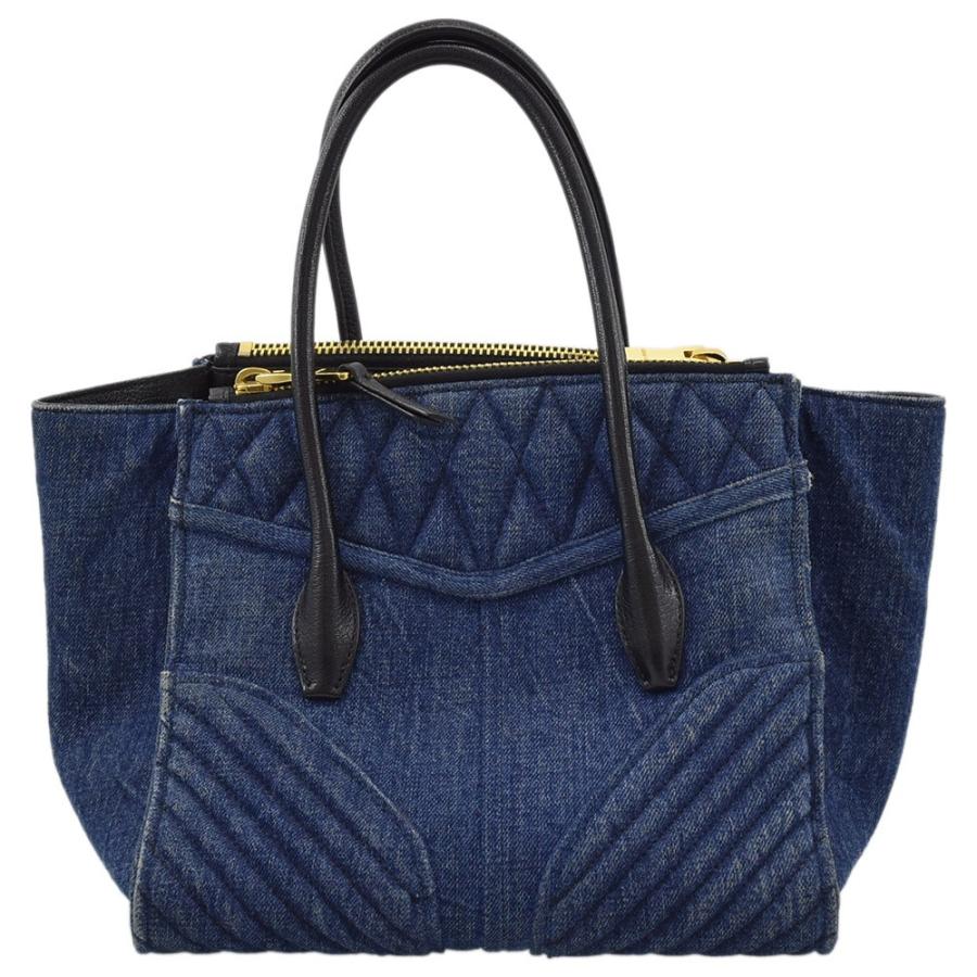 ミュウミュウ MIUMIU デニム バイカー バッグ 2wayショルダー デニム 