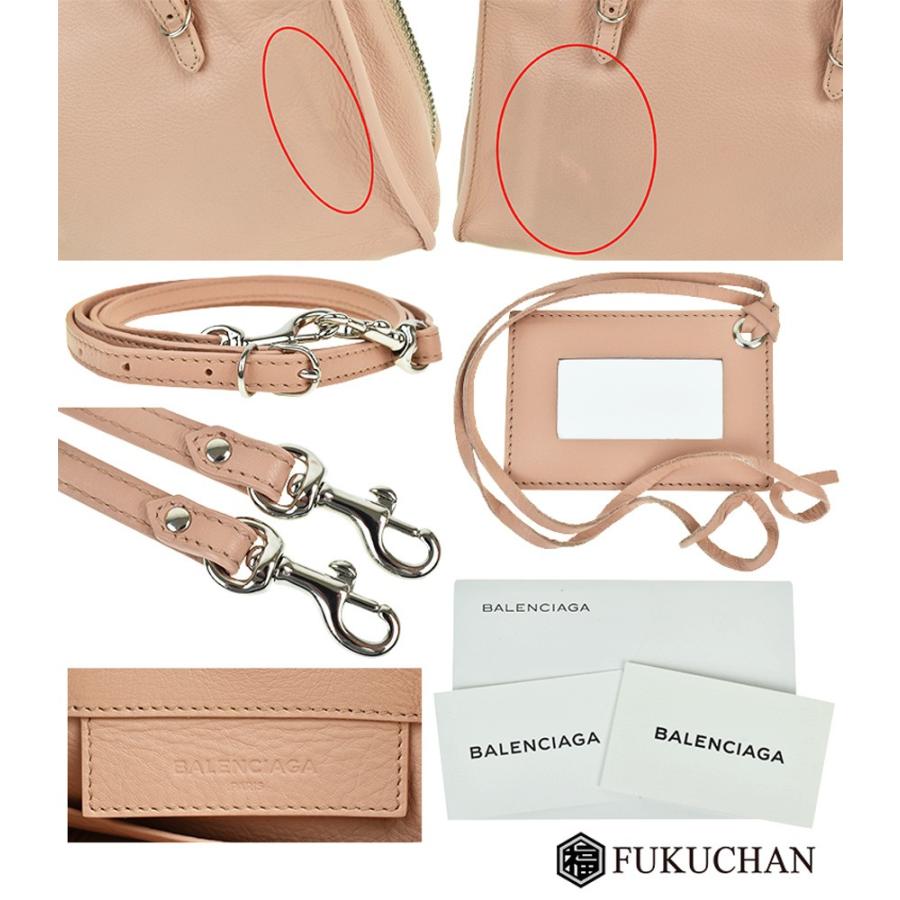 BALENCIAGA ミニペーパー フューシャピンクxシルバー金具 レザー