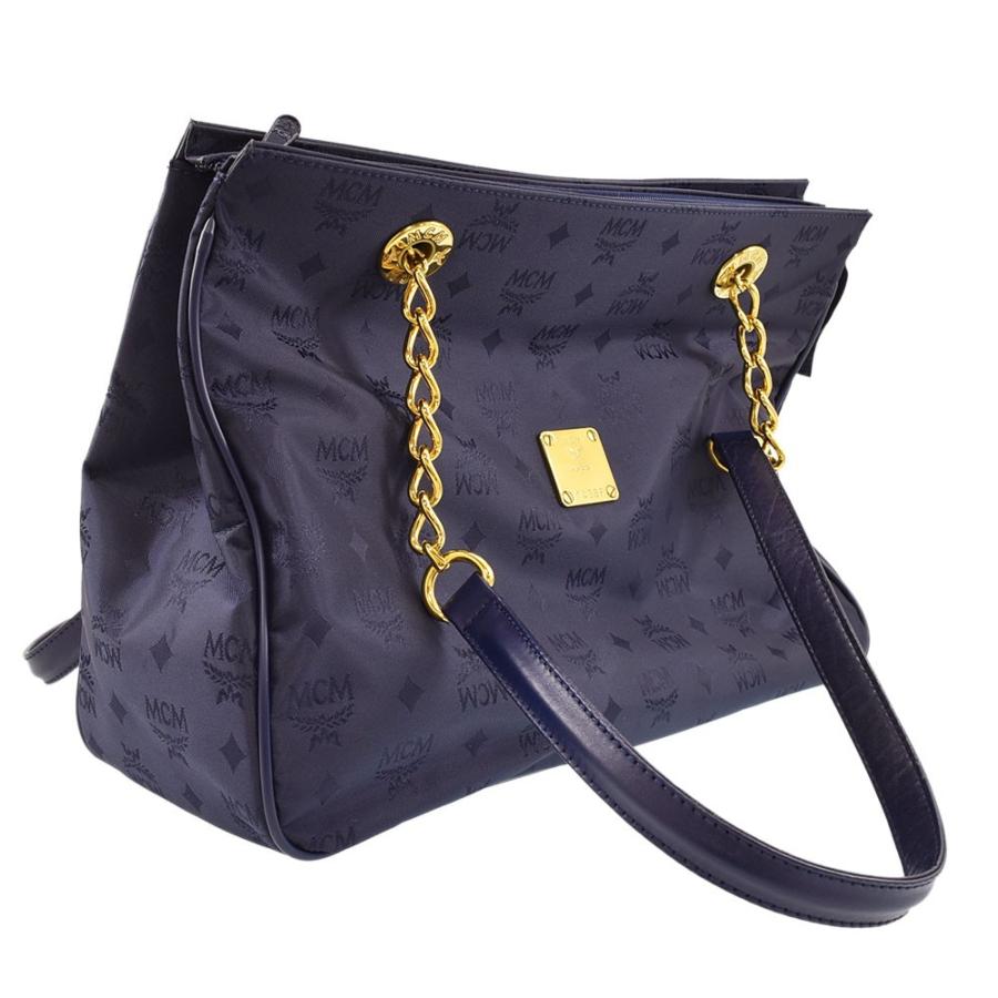 MCM チェーンショルダーバッグ トートバッグ ブラック