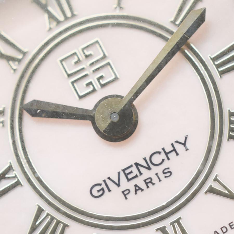 ジバンシー Givenchy 腕時計 ダイヤベゼル レディースウォッチ ピンクシェル文字盤 QZ SS×ダイヤモンド シルバー 1558962  レディース 中古 送料無料