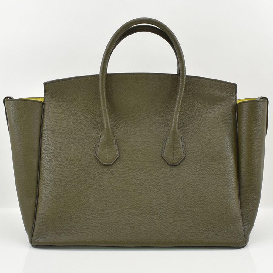 バリー Bally トートバッグ ソメ ラージサイズ ハンドバッグ レザー カーキ イエロー シルバー金具 メンズ レディース 中古 送料無料 Ot13gt ブランドショップ Fukuchan 通販 Yahoo ショッピング