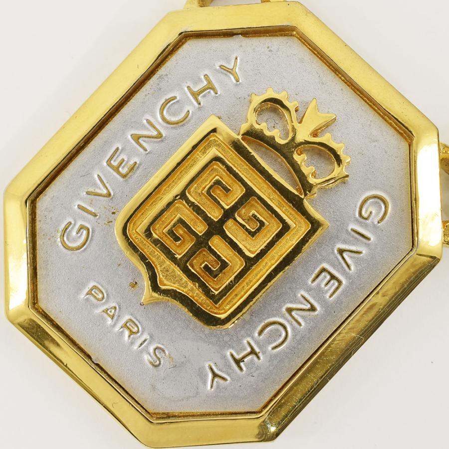 ジバンシー Givenchy ロゴ プレート ネックレス ヴィンテージ 金属素材