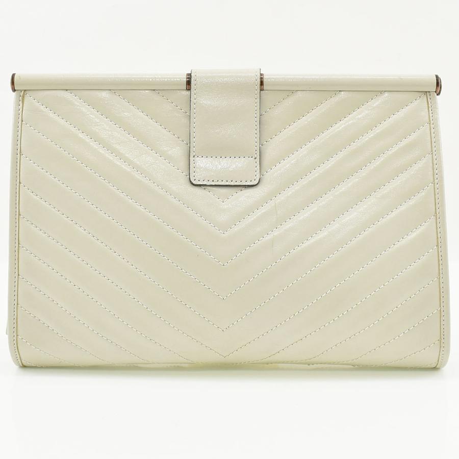 YSL シルバー クラッチバッグ 035a9afbedd2963447a21b6313b88a