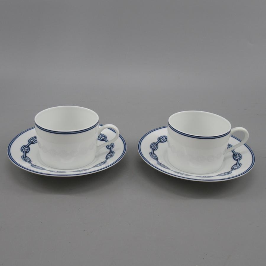 HERMES（エルメス） シェーヌダンクル ブルー ホワイト カップ