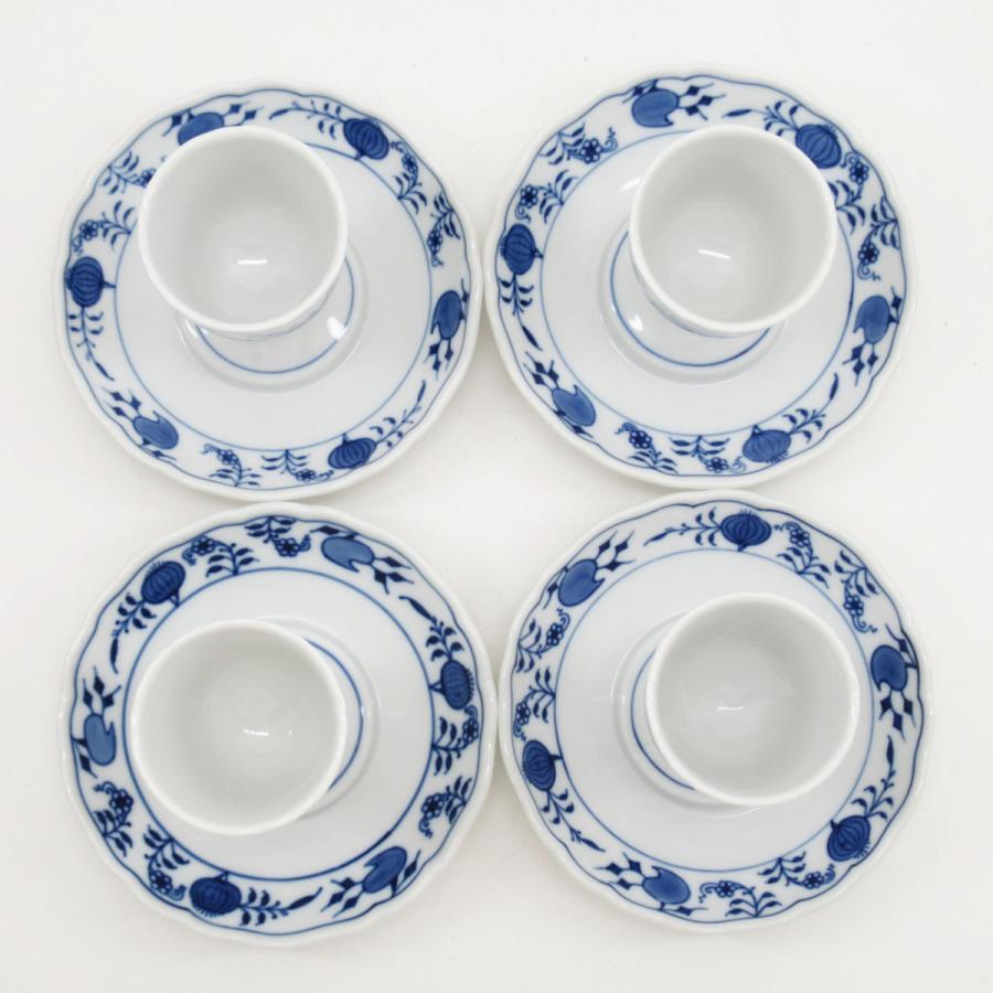 マイセン ブルーオニオン エッグスタンド 計4点 食器/陶器/卵置き