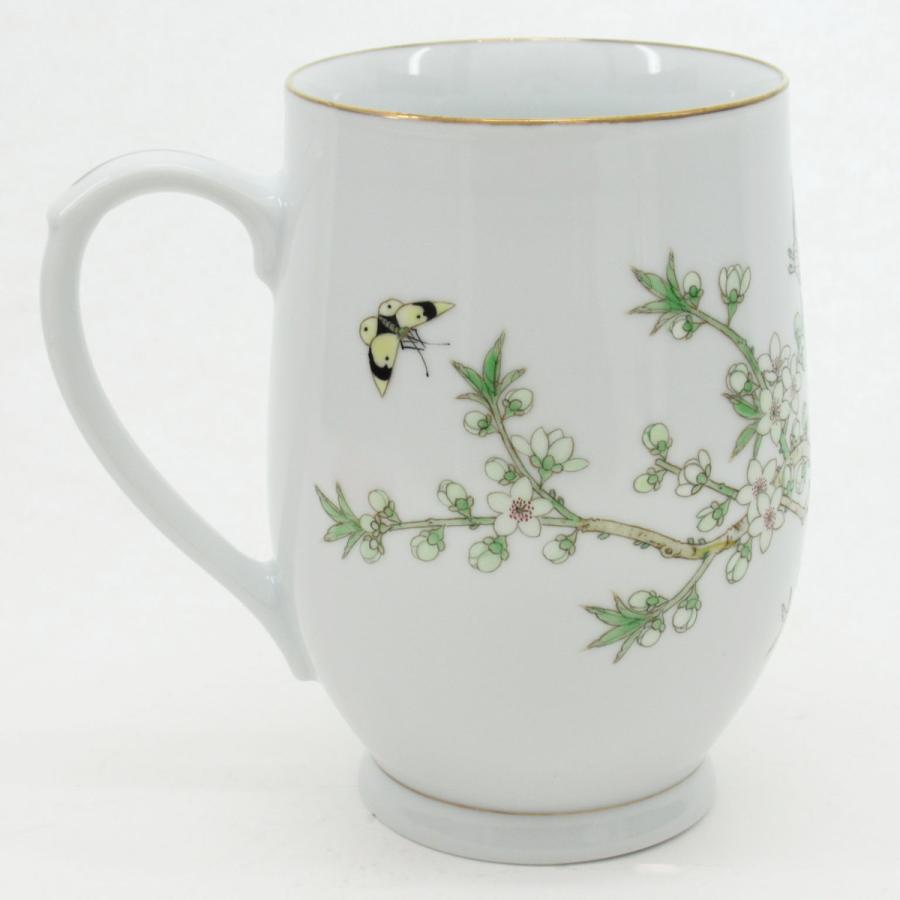 ②景徳鎮 キリンビアマグコレクション 1994 粉彩牧丹胡蝶図 ビアマグ キリン ビアマグ コレクション 1994年 景徳鎮 粉彩牧丹胡蝶図 箱付き