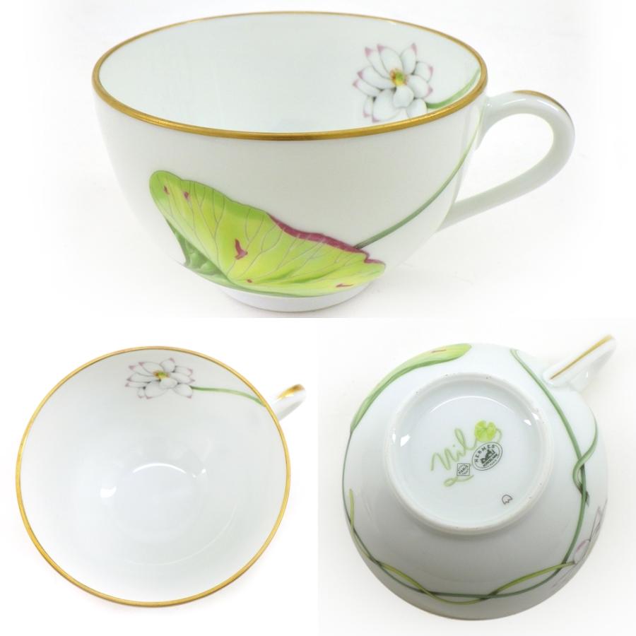 エルメス シエスタ/ナイルの庭 カップ＆ソーサー 計2客 美品 食器 花柄 
