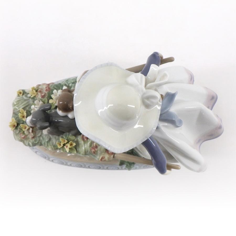 リヤドロ 「乗せてあげる」 #5460 少女 花車 犬 陶器 人形 Lladro