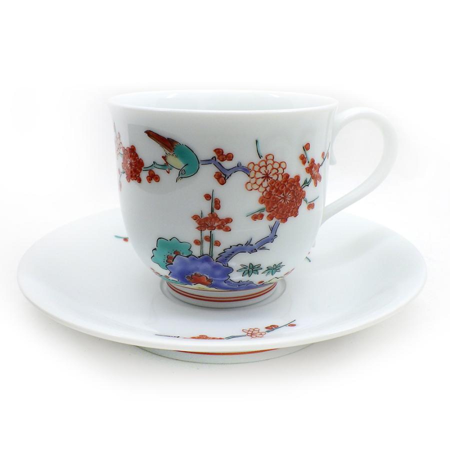 有田焼 酒井田柿右衛門 珈琲碗皿 栗鶉文・錦梅鳥文・苺花文 カップ
