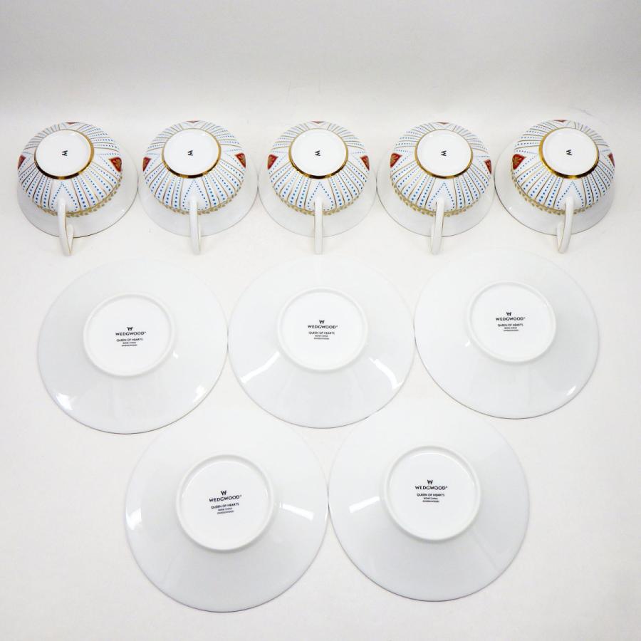 ウェッジウッド クイーンオブハート カップ＆ソーサー 計5客 食器/廃盤