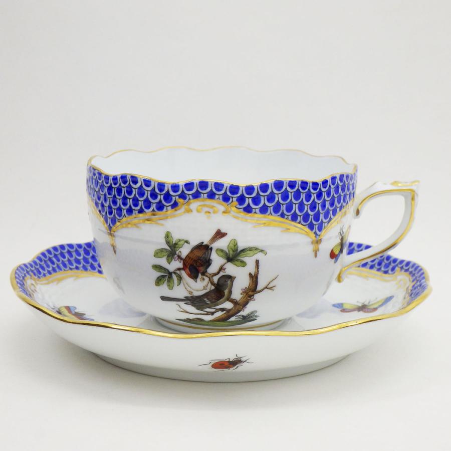 美品　ヘレンド　ロスチャイルドバード ヘレンド(Herend)ロスチャイルドバード ティーカップ＆ソーサー
