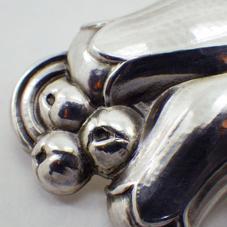 ジョージジェンセン SV925×ムーンストーン ♯100B スズラン ブローチ