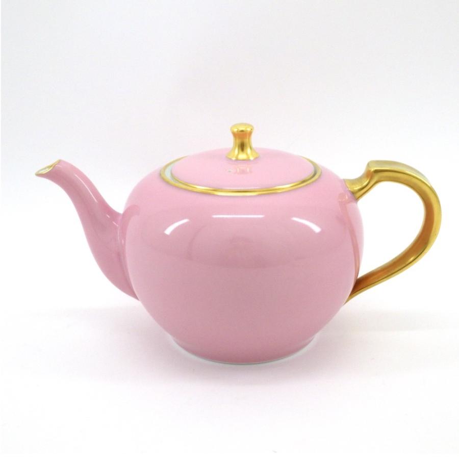 大倉陶園 色蒔き ピンク ティーポット Okuratouen 食器 o106oyfu