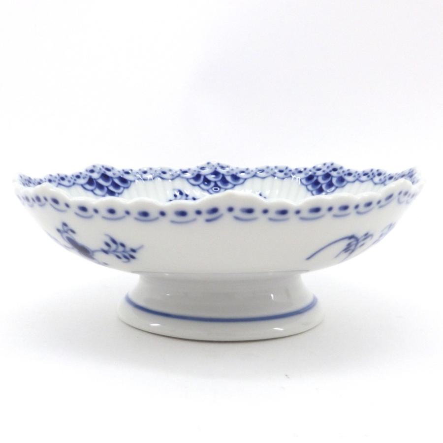 ロイヤルコペンハーゲン ブルーフルーテッド ハーフレース ケーキディッシュ足つき ブルーフルーテッド ハーフレース ケーキディッシュ足つき | ROYAL