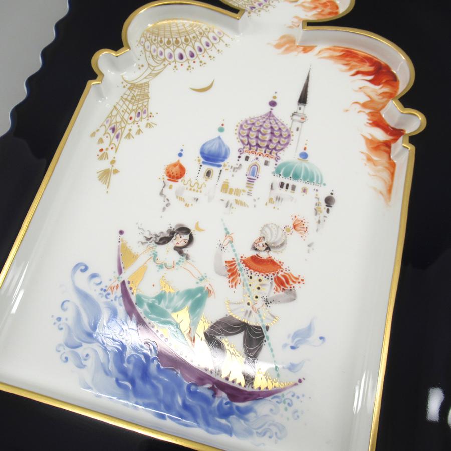 マイセン アラビアンナイト 陶板画 プラーク コバルト 約34cm マイセン アラビアンナイト 陶板画 プラーク コバルト 約34cm