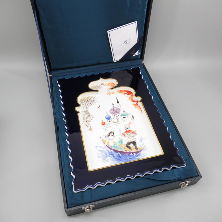 マイセン アラビアンナイト 陶板画 プラーク コバルト 約34cm マイセン アラビアンナイト 陶板画 プラーク コバルト 約34cm