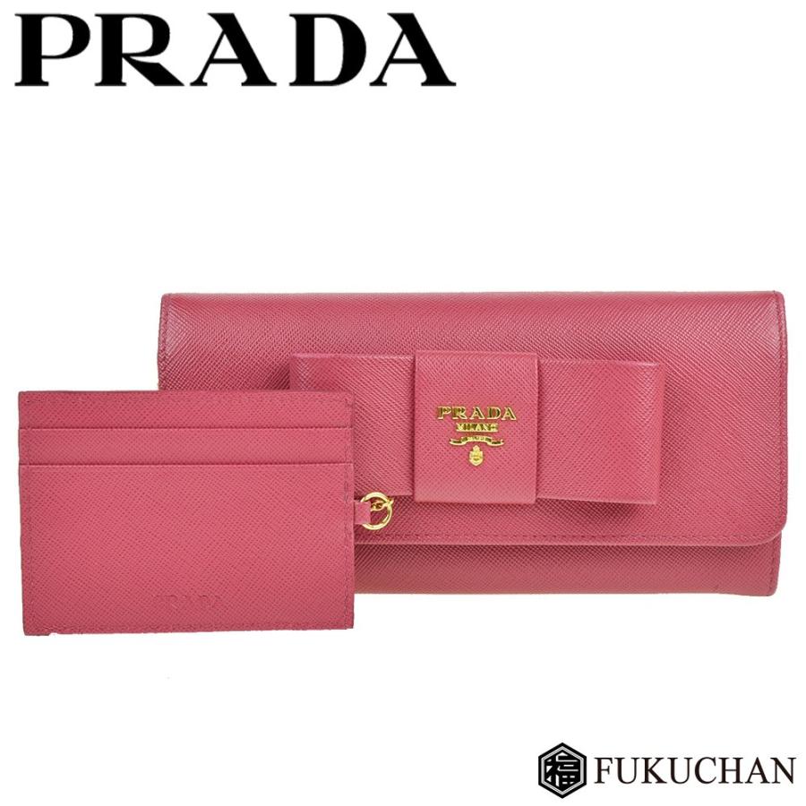 プラダ サフィアーノフィオッコ リボン長財布 1MH132 楽天市場】プラダ（PRADA）サフィアーノ フィオッコリボン長財布