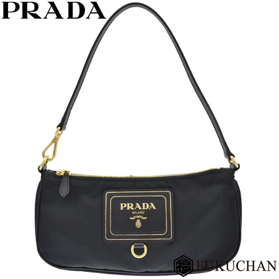 PRADA（プラダ） TESSUTO ORO テスート オロ ミニ ハンドバッグ NERO