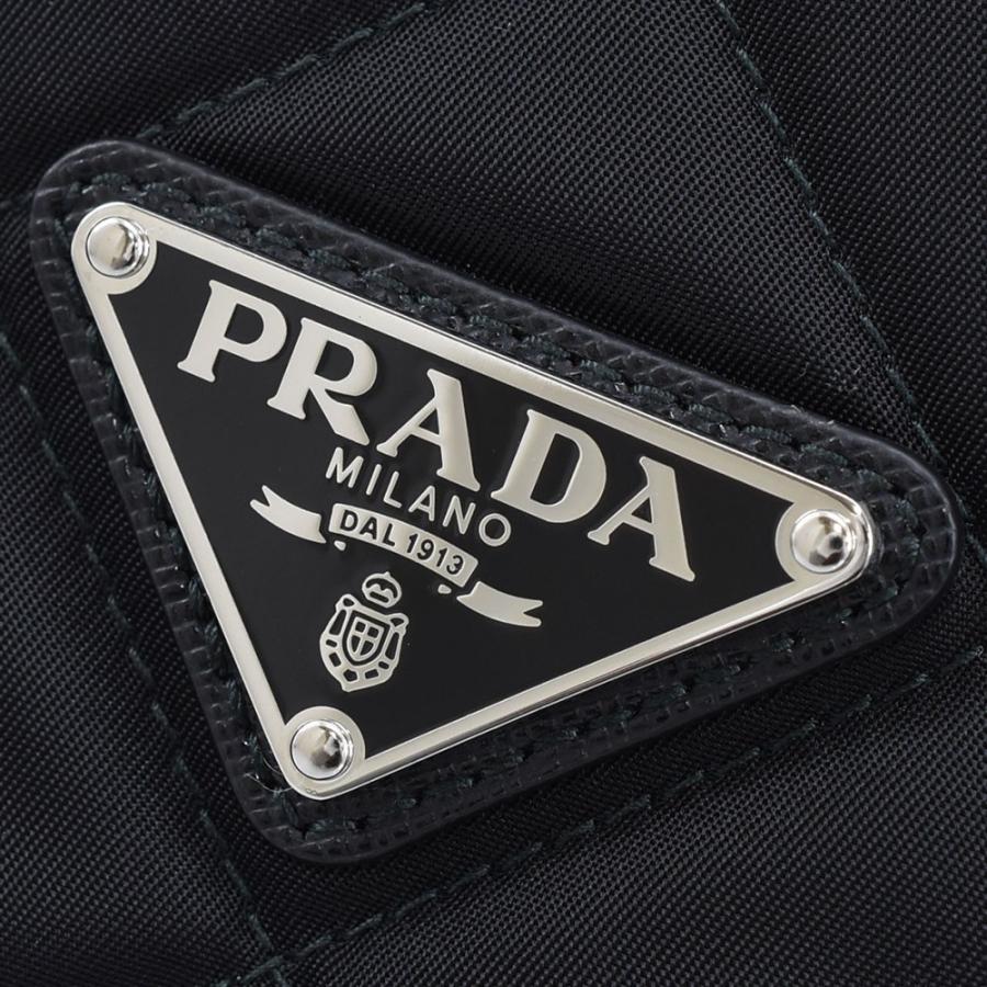プラダ PRADA ナイロン キルティング チェーンショルダーバッグ 三角