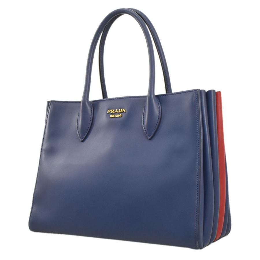 PRADA プラダ トートバッグ ビブリオテーク バイカラー 1BG098 カーフ 