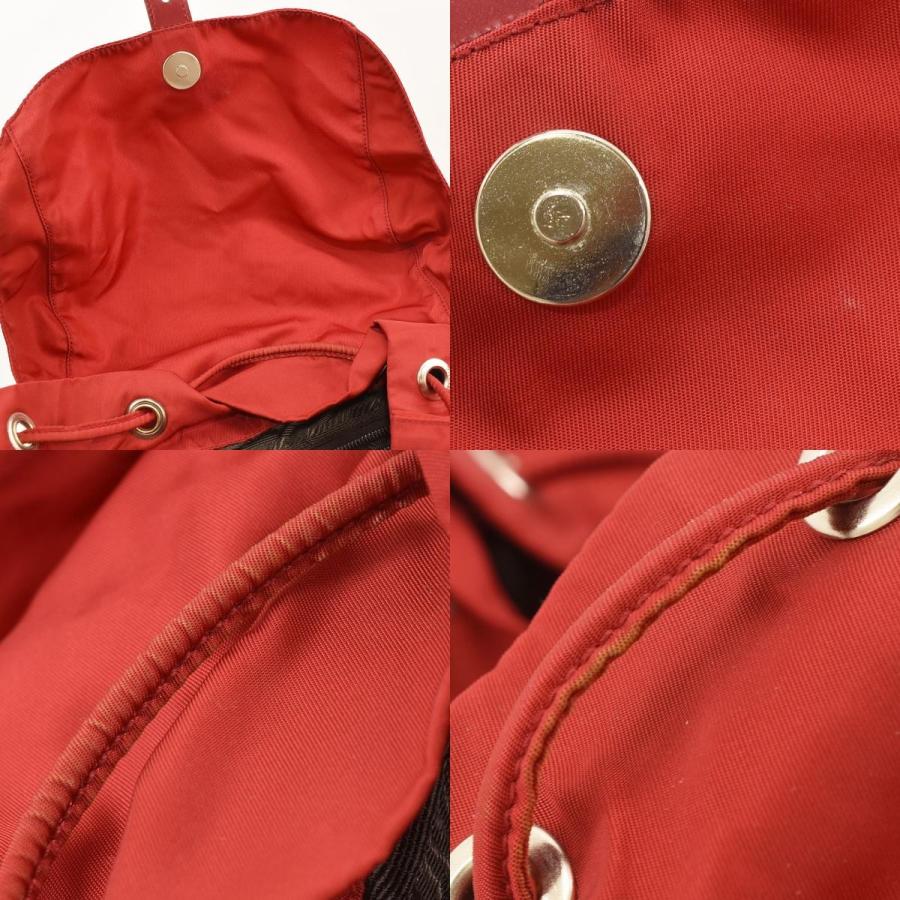 PRADA（プラダ） 三角ロゴ リュック デイパック ナイロン チェリー