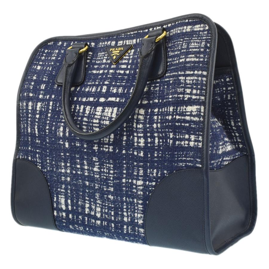 PRADA プラダ ツイード トートバッグ ハンドバック 三角ロゴ PRADA プラダ ハンドバッグ 三角ロゴ ツイード 2way ショルダー