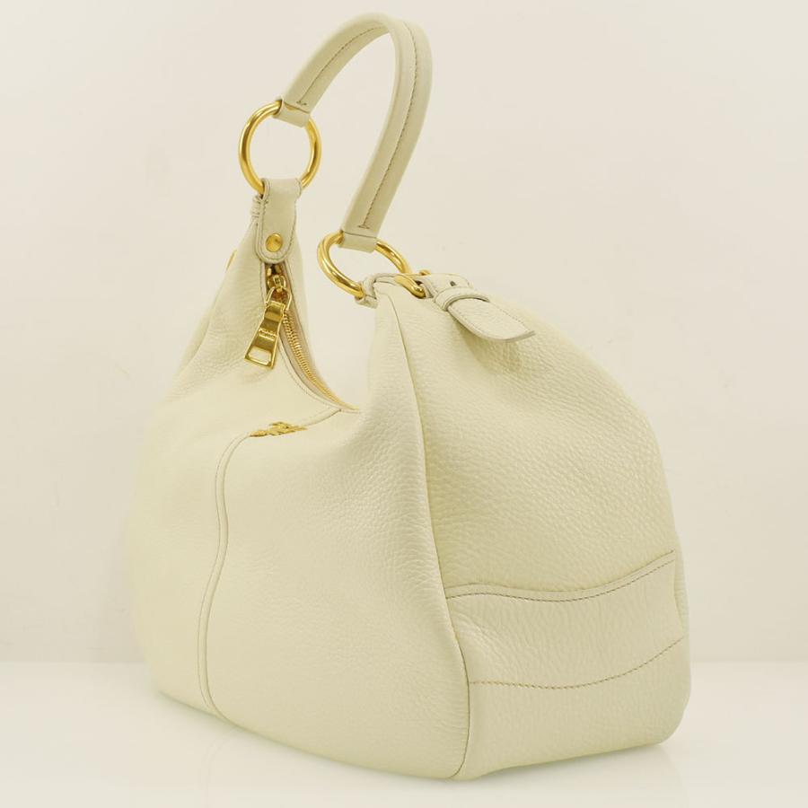 PRADA ショルダーバッグ レザー アイボリー系 ゴールド金具 PRADA（プラダ） ショルダーバッグ ワンショルダーバッグ レザー