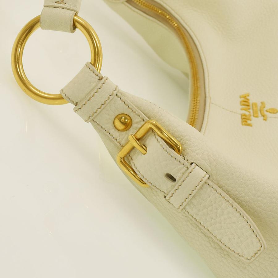 PRADA ショルダーバッグ レザー アイボリー系 ゴールド金具 PRADA（プラダ） ショルダーバッグ ワンショルダーバッグ レザー