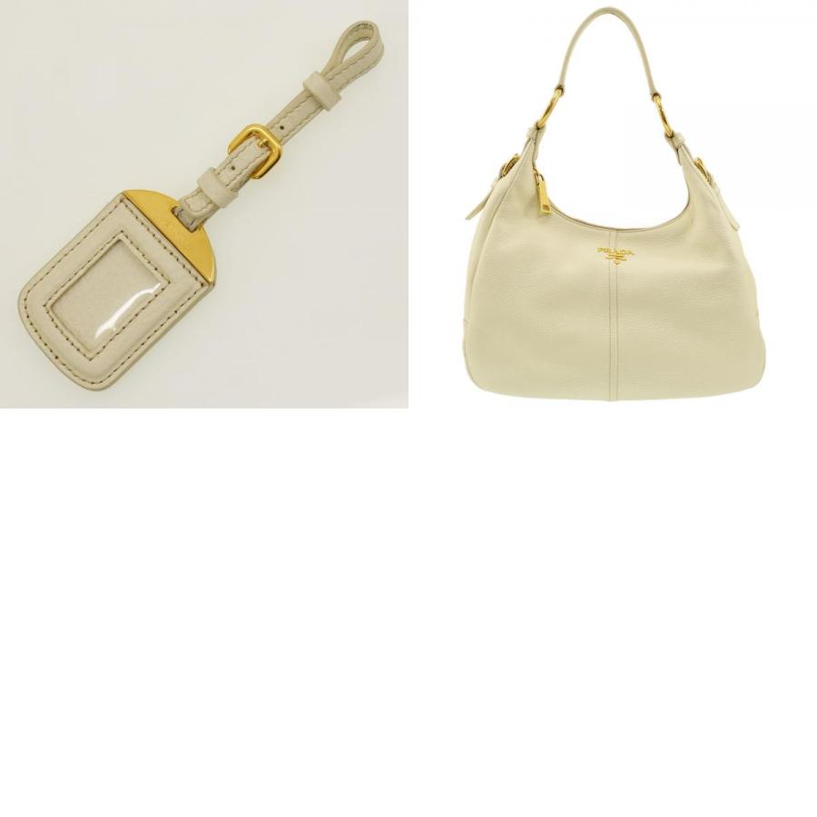 PRADA ショルダーバッグ レザー アイボリー系 ゴールド金具 PRADA（プラダ） ショルダーバッグ ワンショルダーバッグ レザー