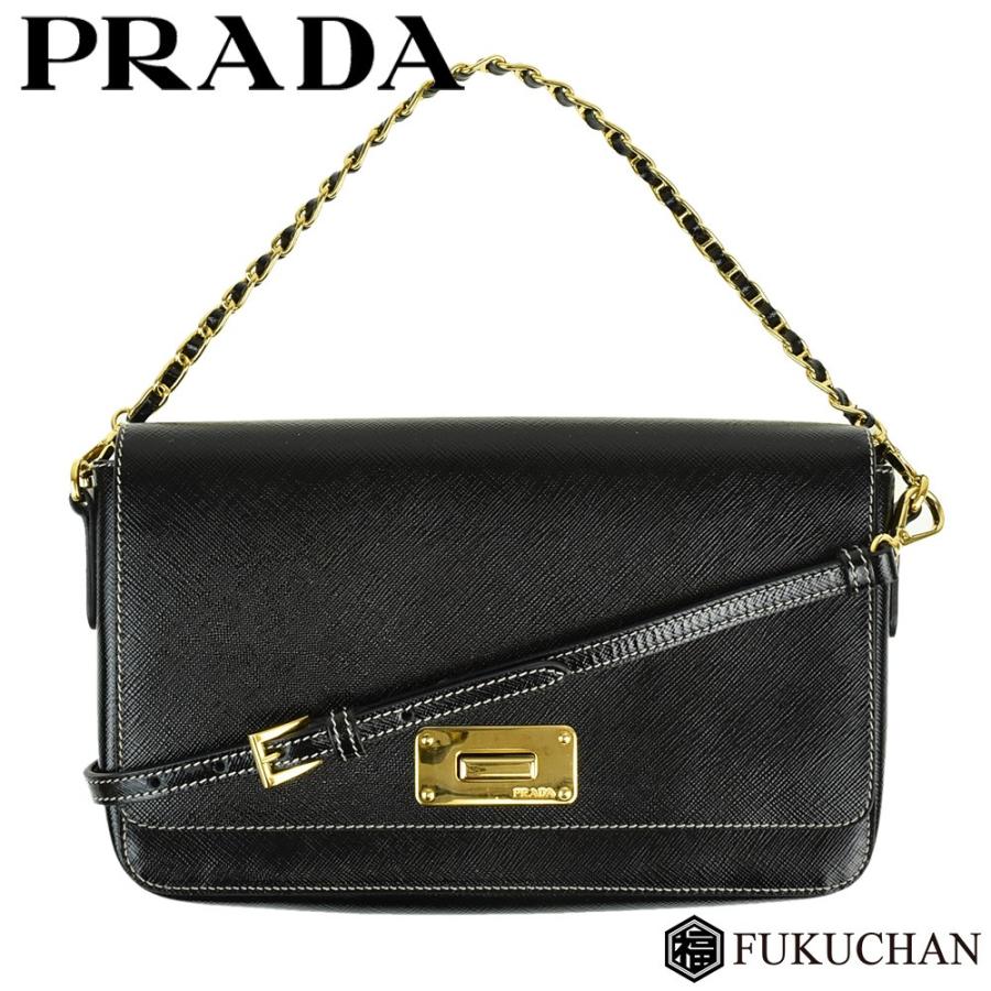 PRADA サフィアーノ PRADA/プラダ SAFFIANO VERNIC サフィアーノ ヴェルニ 3wayショルダー